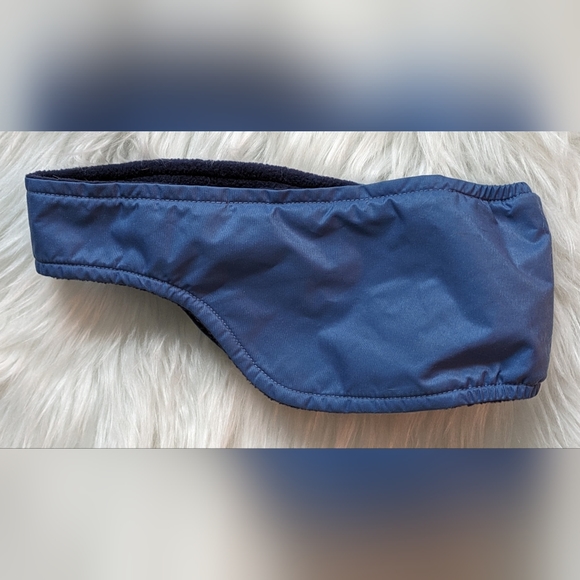 EUC Columbia blue nylon water resistant outer & warm navy fleece inner ear muff - Picture 2 of 8